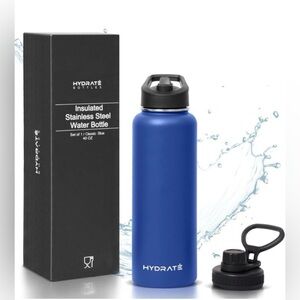 Hydrate 40oz Stainless Steel Water Bottle Blue Brand New